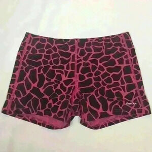 Youth Reebok Pink and Black Compression Shorts
